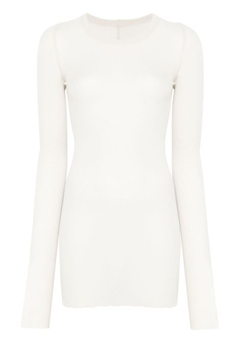 White fine-ribbed top Rick owens - women